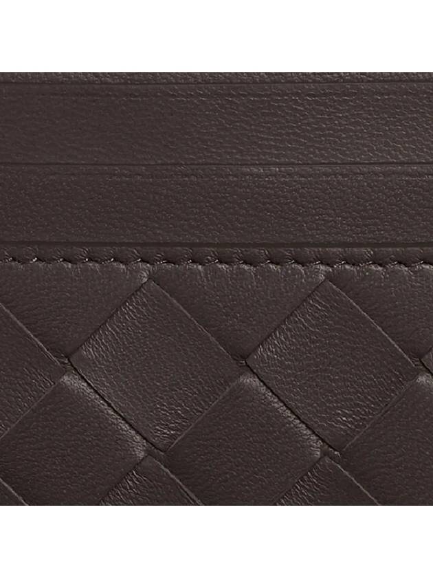 Intrecciato Leather Card Wallet Dark Brown - BOTTEGA VENETA - BALAAN 5