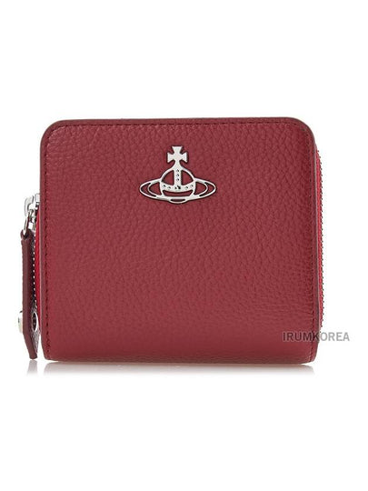 Logo Plaque Zip-Up Half Wallet Red - VIVIENNE WESTWOOD - BALAAN 2