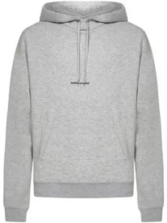 Mini Logo Hoodie Grey - SAINT LAURENT - BALAAN 2