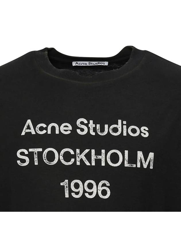 Logo Print Cotton Short Sleeve T-Shirt Fade Black - ACNE STUDIOS - BALAAN 5