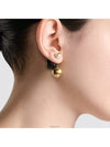 Dior Tribales Earrings Antique Gold Finish Metal Matte - DIOR - BALAAN 4