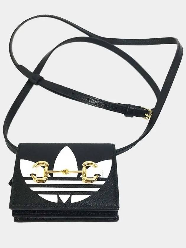 Adidas Logo Horsebit WOC Mini Cross Bag Black 702248 D715 - GUCCI - BALAAN 3