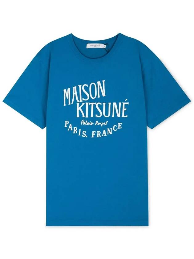 Men's Palais Royal Sapphire Short Sleeve T-Shirt LM00113KJ0008 SAP - MAISON KITSUNE - BALAAN 1