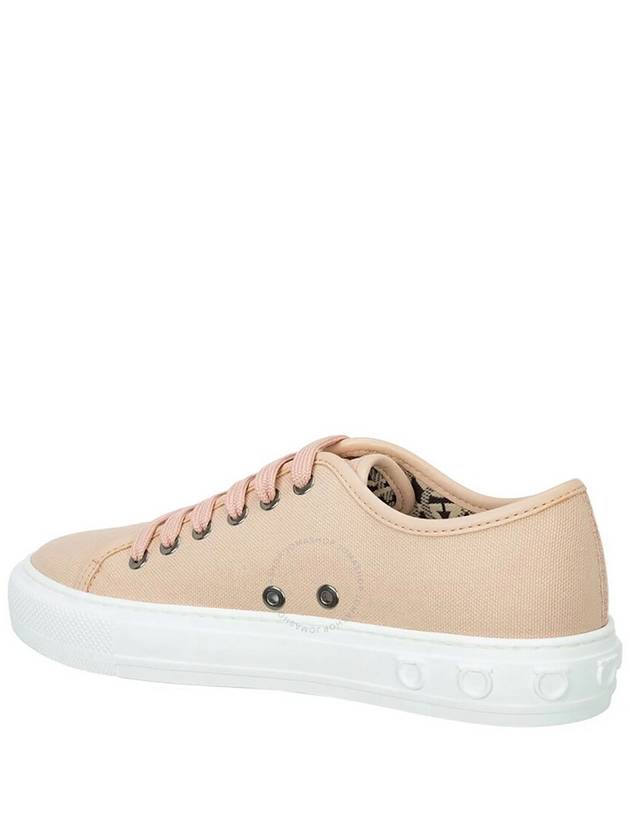 Embossed Logo Low Top Sneakers Pink - SALVATORE FERRAGAMO - BALAAN 3