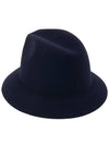 My Journey Hare Hair Baby Cashmere Fedora Navy - LORO PIANA - BALAAN 4