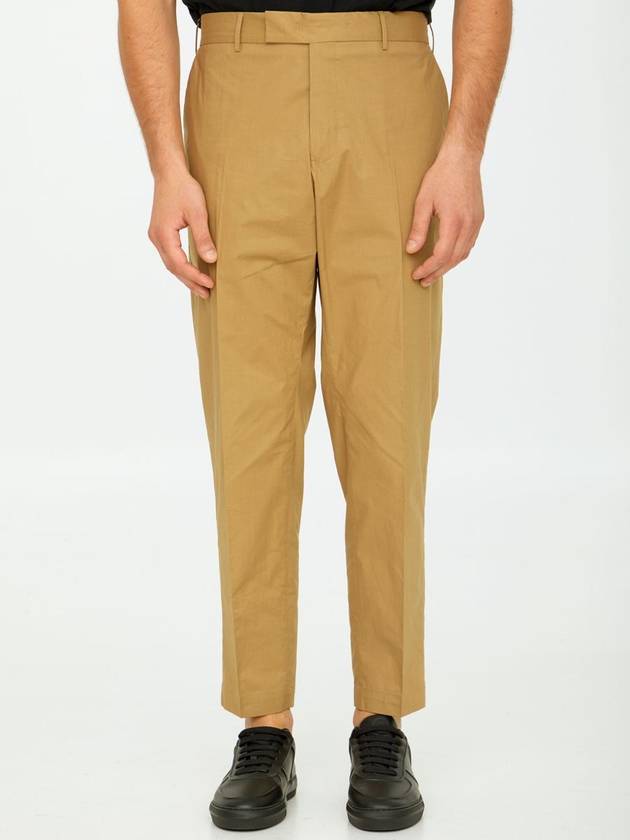 Beige Cotton Trousers - PT TORINO - BALAAN 1