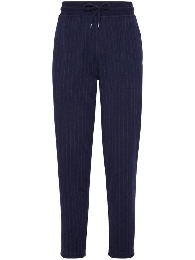 Striped Track Pants Blue - BRUNELLO CUCINELLI - BALAAN 1