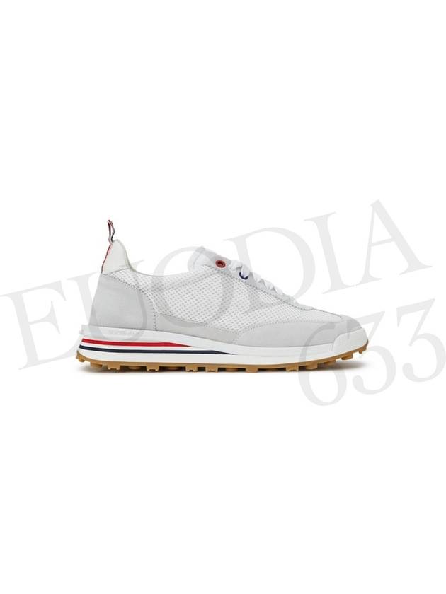 Fine Kid Suede Tech Runner White - THOM BROWNE - BALAAN 8