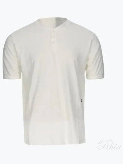 Tacting Piquet Buttoned Short Sleeve T-Shirt White - CP COMPANY - BALAAN 2