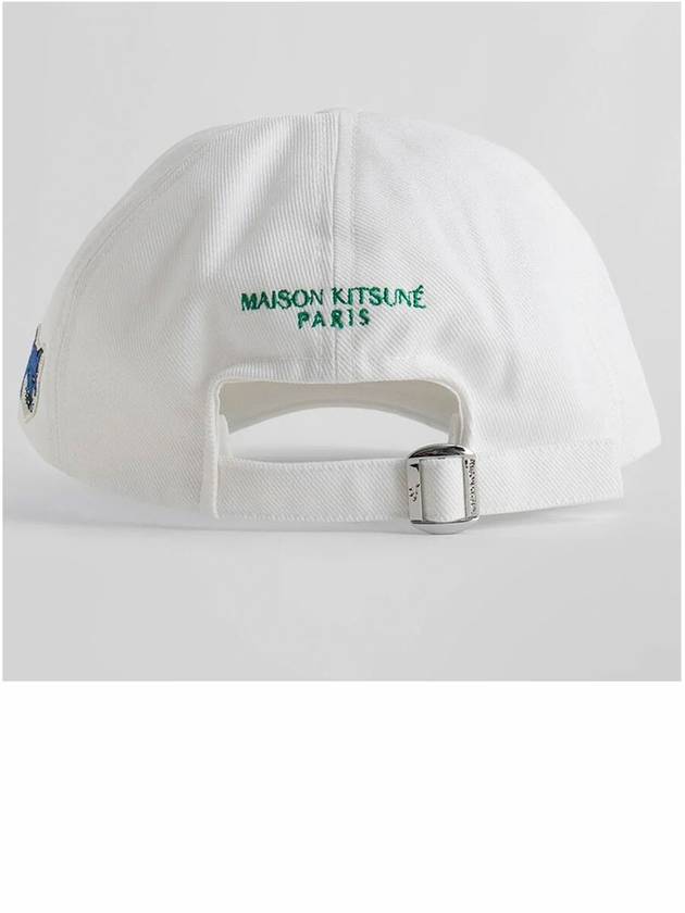 Double Fox Head Patch Ball Cap White - MAISON KITSUNE - BALAAN 5