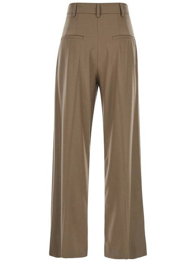 'Edamame' Beige Pants With Belt Loops And Pences In Wool Blend Stretch Woman - TELA - BALAAN 2