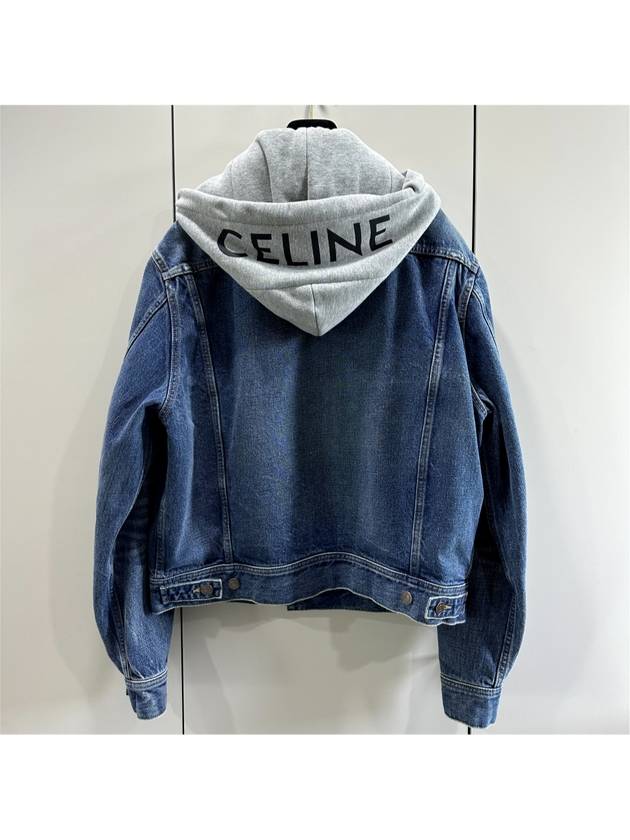 L Men s Park Bo gum Hooded Denim Trucker Jacket - CELINE - BALAAN 4