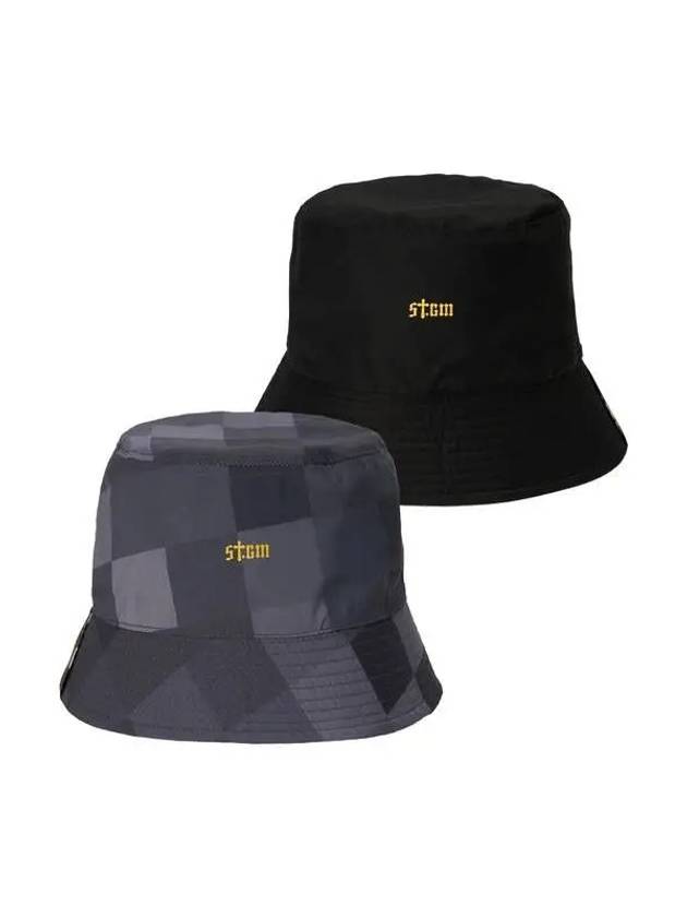 Square Camouflage Reversible Bucket Hat Gray - STIGMA - BALAAN 1