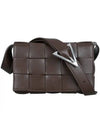 Cassette Intrecciato Small Leather Cross Bag Brown - BOTTEGA VENETA - BALAAN 2