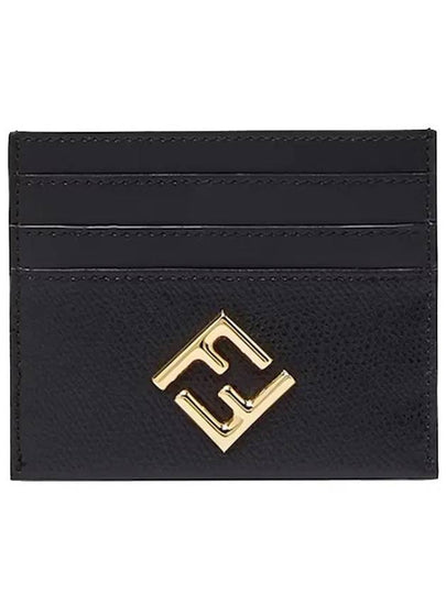 Logo Diamond Card Wallet Black - FENDI - BALAAN 2