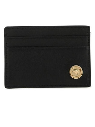 Circle Medusa Logo Two-tier Card Wallet Black - VERSACE - BALAAN 1