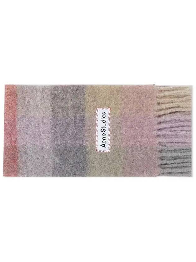 Check Mohair Muffler Fuchsia Lilac Pink - ACNE STUDIOS - BALAAN 4