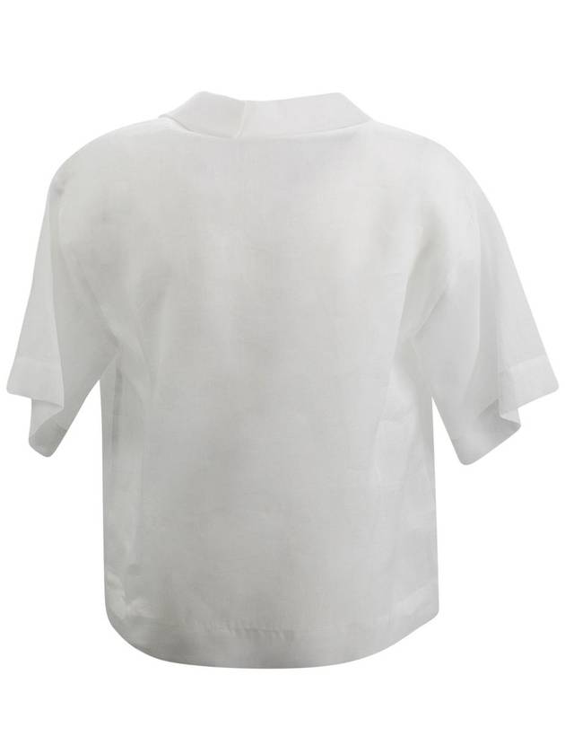 Bronzo Ramie Blouse White - MAX MARA - BALAAN 3