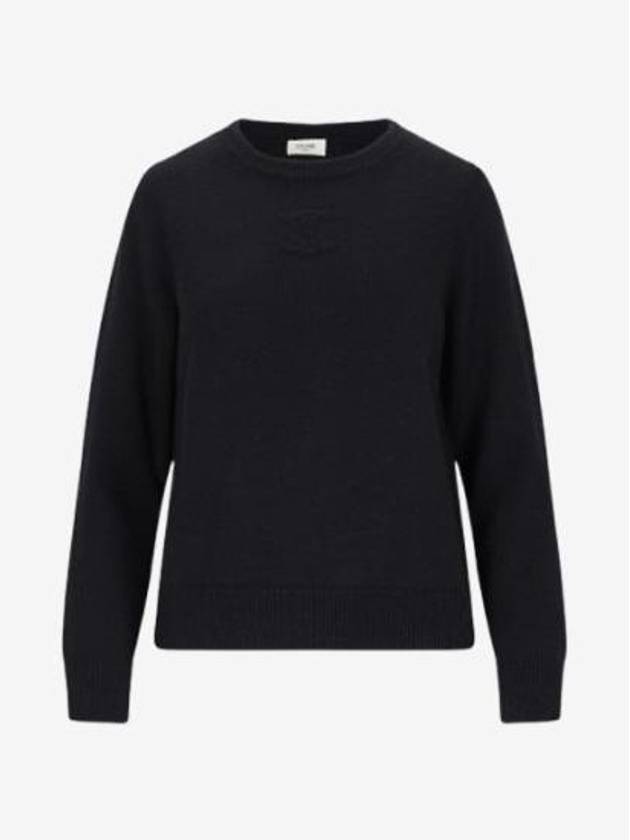 Black Cashmere Triomphe Heritage Sweater RY02N317V 38NO - CELINE - BALAAN 2