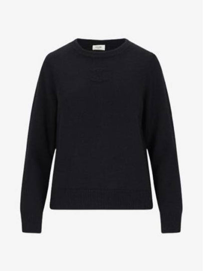 Black Cashmere Triomphe Heritage Sweater RY02N317V 38NO - CELINE - BALAAN 2