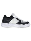 Wayne OG Sole Leather Low Top Sneakers Black White - MAISON MIHARA YASUHIRO - BALAAN 2