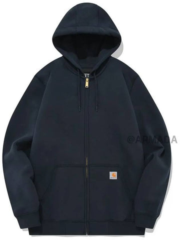 K122 Midweight Hooded Zip Up Navy - CARHARTT - BALAAN 1