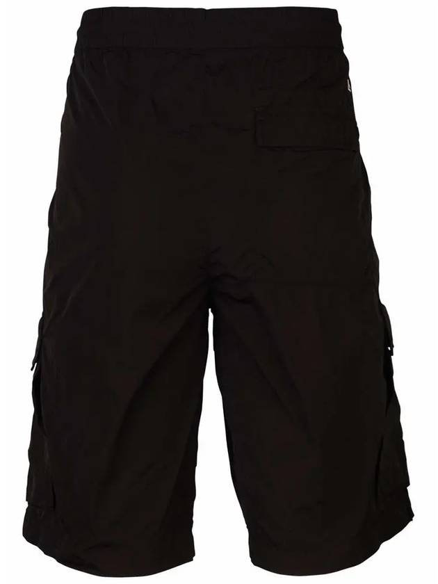 Lens Wappen Chrome R Cargo Shorts Black - CP COMPANY - BALAAN 4