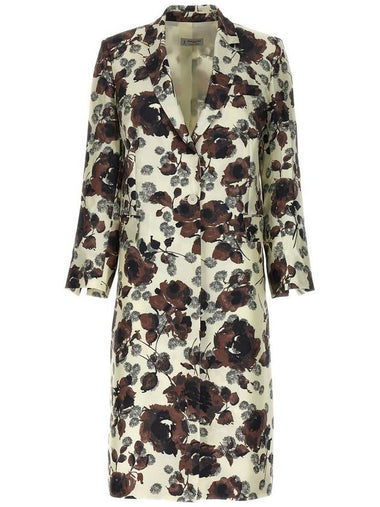 Alberto Biani Floral Print Trench Coat - ALBERTO BIANI - BALAAN 1