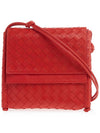 Small Fold Shoulder Bag Red - BOTTEGA VENETA - BALAAN.