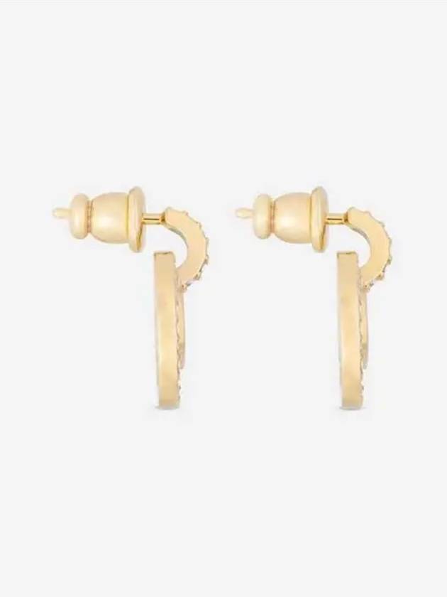 Petit CD Crystal Earrings Gold - DIOR - BALAAN 5