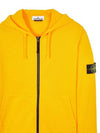 Wappen Patch Cotton Fleece Zip Up Hoodie Yellow - STONE ISLAND - BALAAN 4