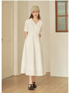 Appelblutten M Point Open Collar Long Dress - MICANE - BALAAN 2