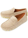 Gommino Bubble Suede Driving Shoes Beige - TOD'S - BALAAN.