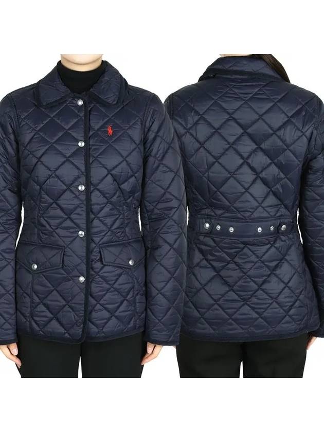 Half Quilted Jacket Navy - POLO RALPH LAUREN - BALAAN 3