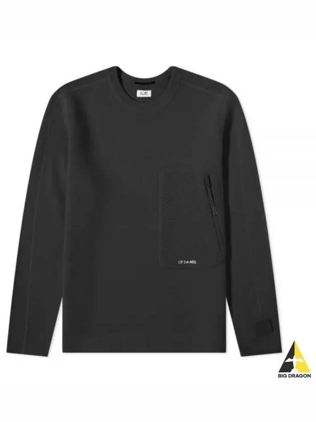 Pocket Zipper Wool Knit Top Light Black - CP COMPANY - BALAAN 2