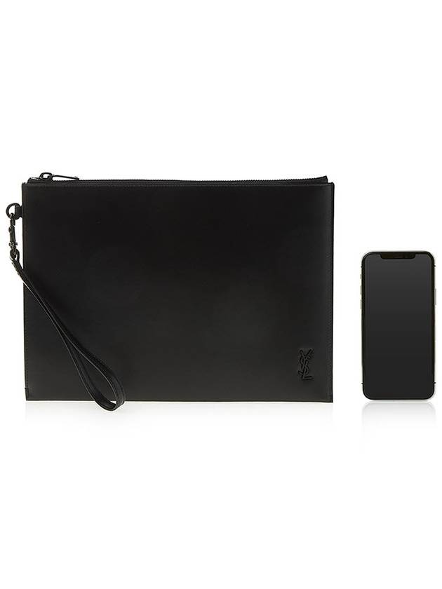 Logo Monogram Clutch Bag Black - SAINT LAURENT - 7