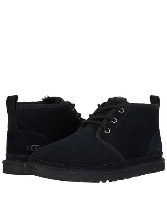 Women's Neumel Lace-Up Suede Winter Boots Black - UGG - BALAAN.