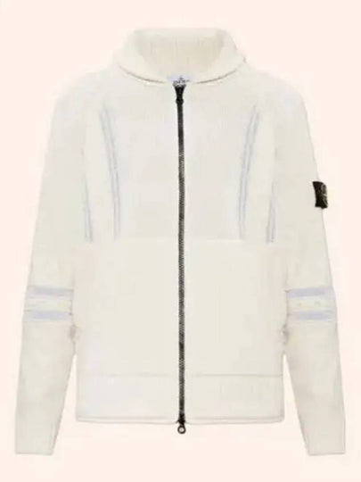 Reflective Jacquard Knit Zip-up Cardigan Ivory - STONE ISLAND - BALAAN 2