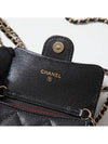 Classic Chain Mini Bag Grained Shiny Calfskin Gold Metal Black - CHANEL - BALAAN 6