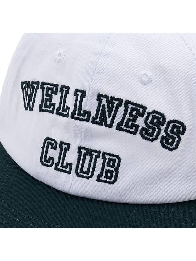 Wellness Club Embroidered Logo Two Tone Ball Cap White - SPORTY & RICH - BALAAN 7