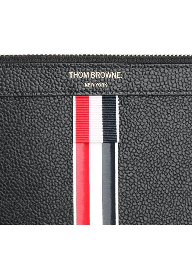 Intarsia Stripe Clutch Bag Black - THOM BROWNE - BALAAN 5