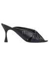 Drapy Leather Mule Heel Black - BALENCIAGA - BALAAN 2