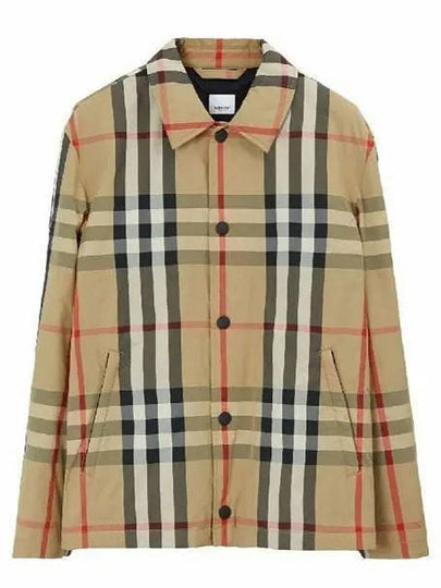 Check Nylon Jacket Beige - BURBERRY - BALAAN 2