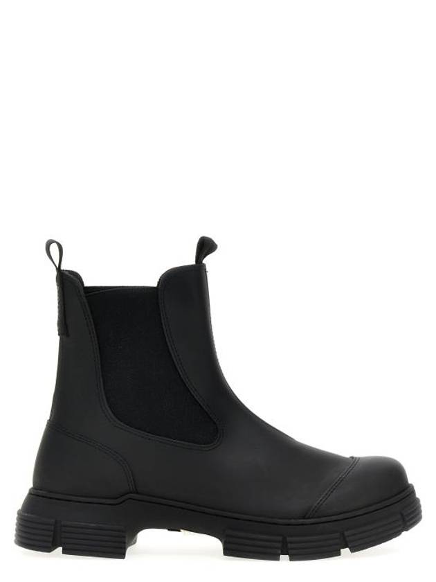 Women's Rubber City Chelsea Boots Black - GANNI - BALAAN 2