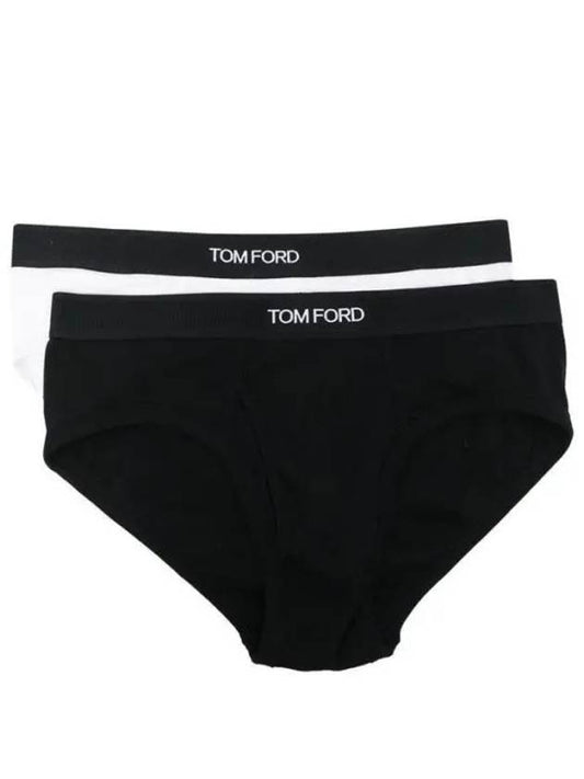 Men's Cotton Logo Waistband Briefs 2 Pack - TOM FORD - BALAAN 2