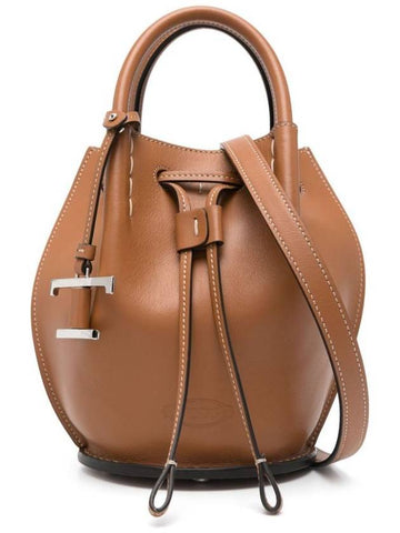 Tod'S Logo-Charm Leather Mini Bucket Bags - TOD'S - BALAAN 1