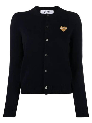 Comme des Garçons Gold Wappen Cardigan Black Women's Cardigan AZ N049 051 1 - GOLDEN GOOSE - BALAAN 1