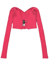 La Maille Pralu Micro Charm Logo Cardigan Pink - JACQUEMUS - BALAAN 2