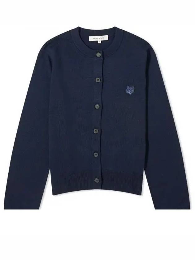 Bold Fox Head Patch Regular Cardigan Navy - MAISON KITSUNE - BALAAN 2