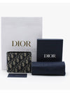 Compact Wallet Beige & Black  Oblique Jacquard - DIOR - BALAAN 11